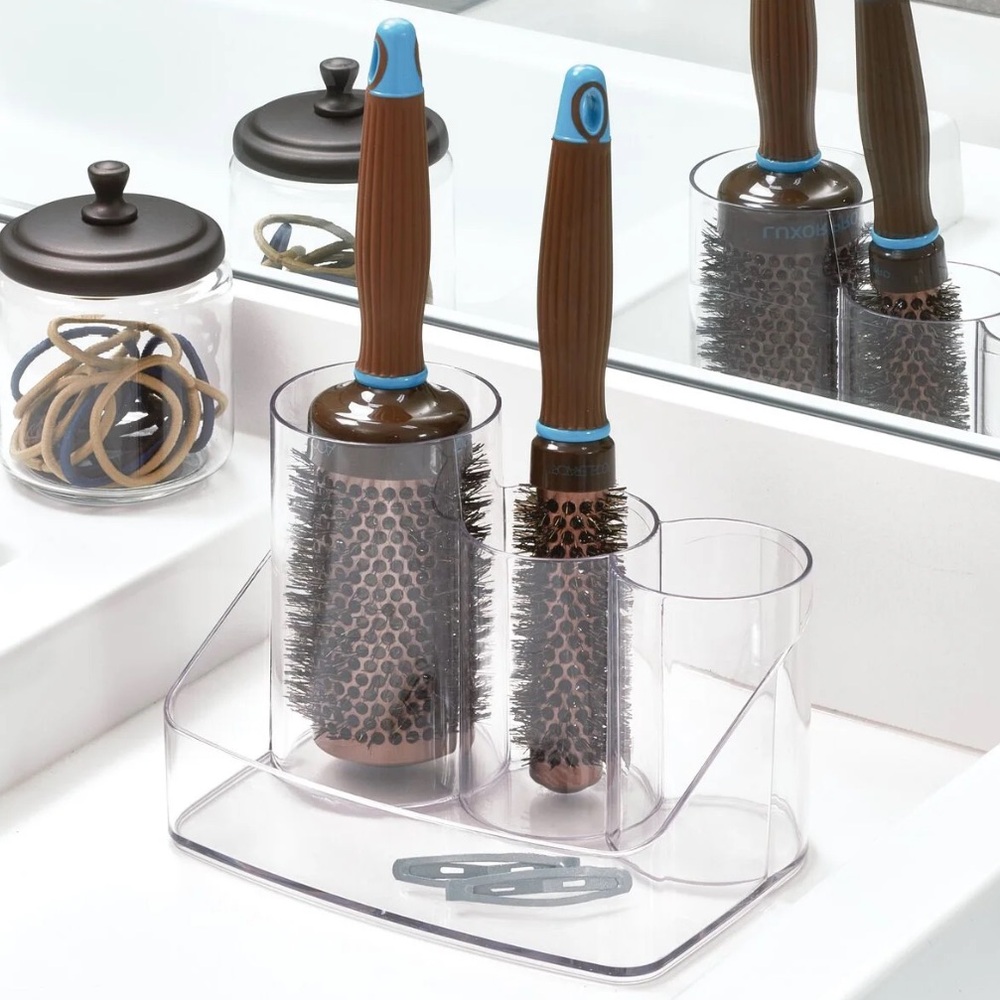 InterDesign Acrylic Hair Care Organizer for Brushes & Hair Tools NWT